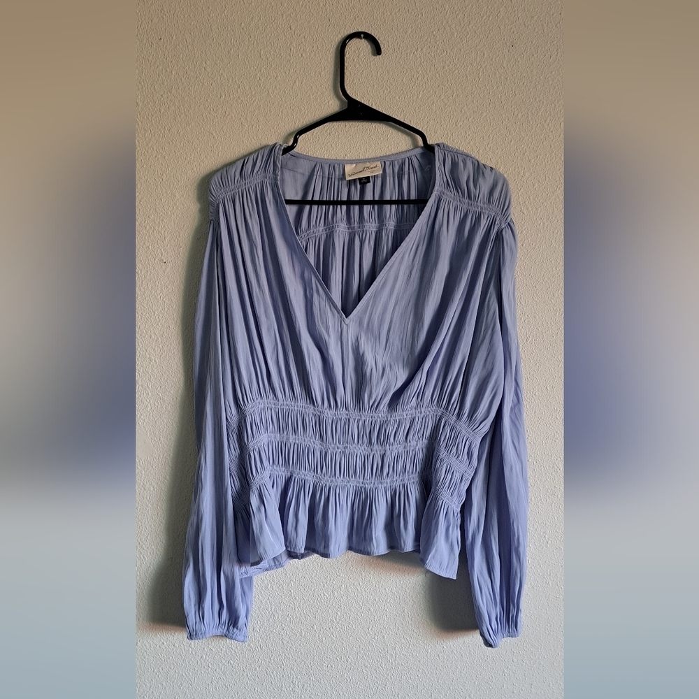 Boho Light Blue Long Sleeve Top - Picture 5 of 5